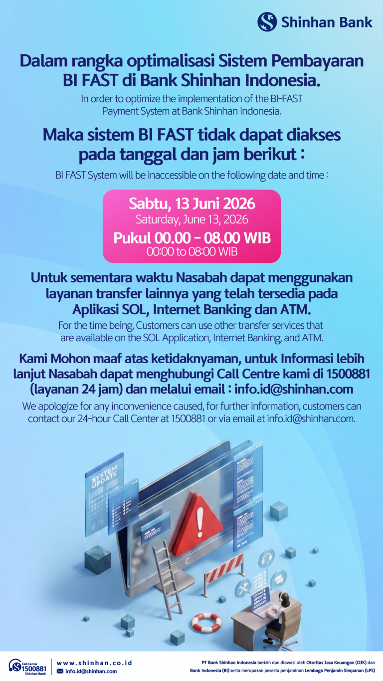 Shinhan BI FAST Maintenance Juni 2026 - Shinhan Bank